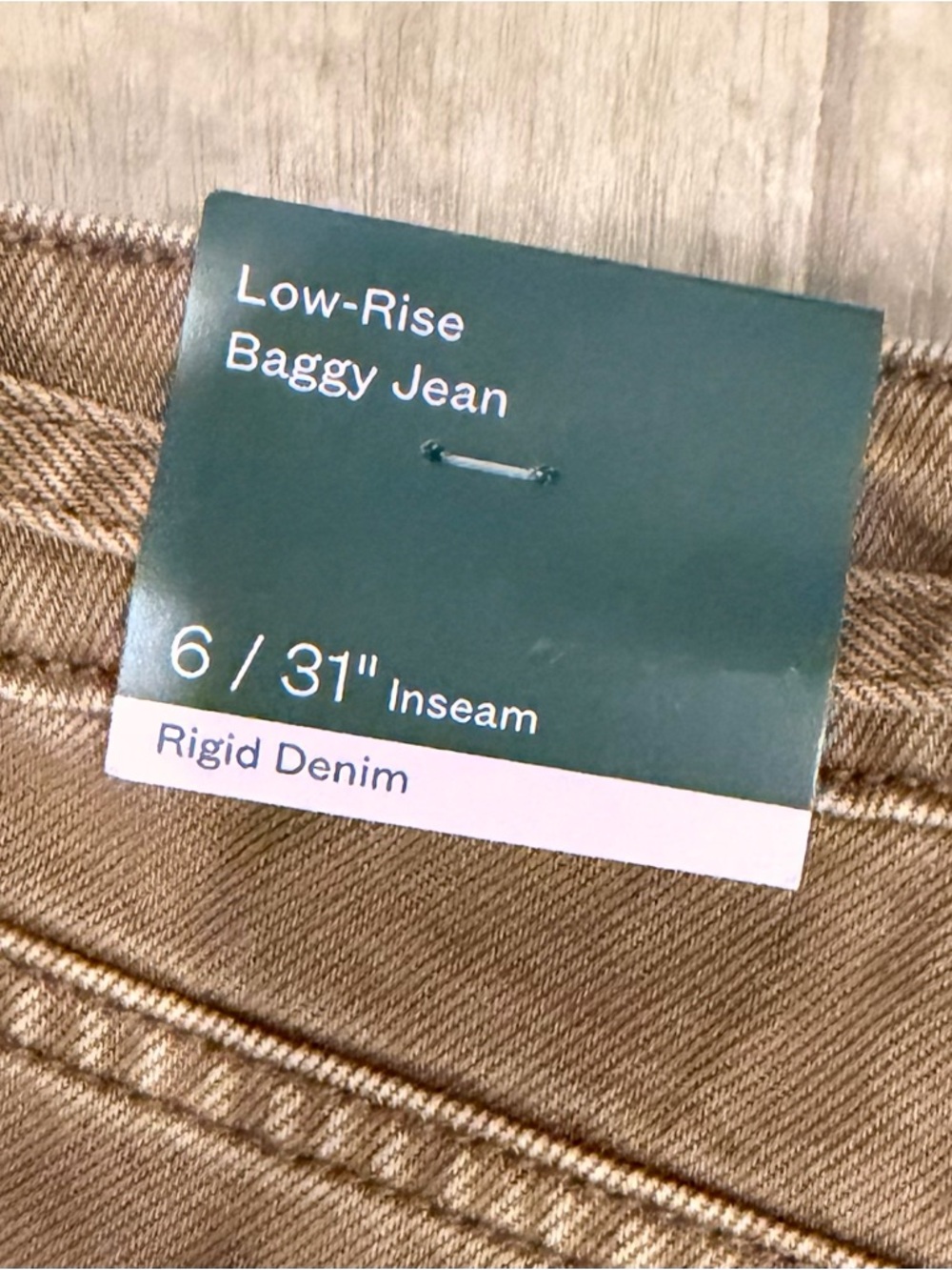 NWT WILD FABLE Brown Wide-Leg Tie-Waist Women’s Rigid Denim Low Rise Size 6/R - Picture 6 of 14